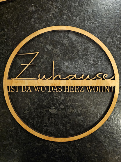 Zuhause Schild
