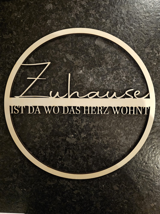 Zuhause Schild